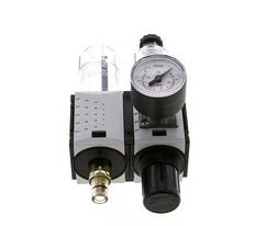 FRL 2-Delig G1/4'' 800l/min 0.2-4.0bar/3-58psi Semi-Auto 40 mm Manometer Polycarbonaat Futura 0