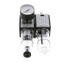 FRL 2-Delig G1/4'' 800l/min 0.2-4.0bar/3-58psi Semi-Auto 40 mm Manometer Polycarbonaat Futura 0