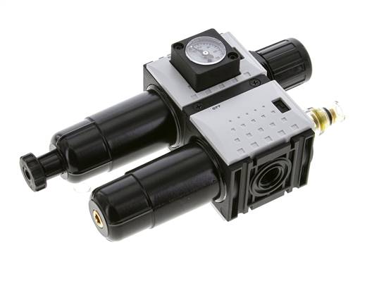 FRL 2-Delig G1/4'' 800l/min 0.5-8.0bar/7-116psi Semi-Auto Metalen Futura 0