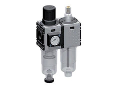 FRL 2-Delig G1/4'' 800l/min 0.2-4.0bar/3-58psi Semi-Auto 40 mm Manometer Polycarbonaat Futura 0