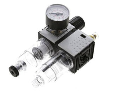 FRL 2-Delig G1/4'' 800l/min 0.2-4.0bar/3-58psi Semi-Auto 40 mm Manometer Polycarbonaat Futura 0