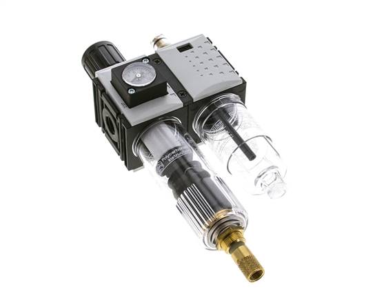 FRL 2-Delig G1/4'' 800l/min 0.5-8.0bar/7-116psi Auto Polycarbonaat Futura 0