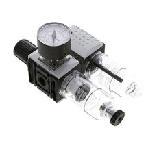 FRL 2-Delig G1/4'' 800l/min 0.2-4.0bar/3-58psi Semi-Auto 40 mm Manometer Polycarbonaat Futura 0