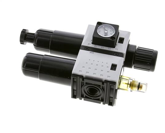 FRL 2-Delig G1/4'' 800l/min 0.5-8.0bar/7-116psi Semi-Auto Metalen Futura 0