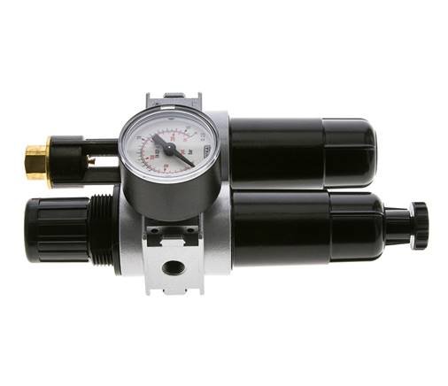 FRL 2-Delig G1/8'' 700l/min 0.5-10.0bar/7-145psi Semi-Auto 40 mm Manometer Metaal Multifix 0