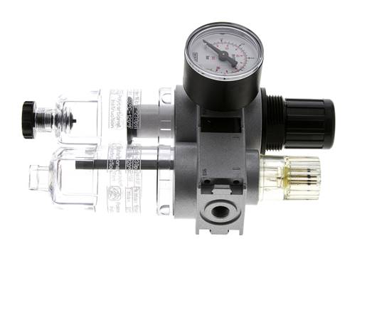FRL 2-Delig G1/8'' 700l/min 0.1-3.0bar/1-44psi Semi-Auto 40 mm Manometer Polycarbonaat Multifix 0