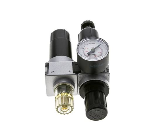 FRL 2-Delig G1/4'' 700l/min 0.5-10.0bar/7-145psi Semi-Auto 40 mm Manometer Metaal Multifix 0