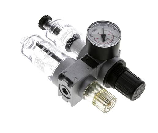FRL 2-Delig G1/8'' 700l/min 0.1-3.0bar/1-44psi Semi-Auto 40 mm Manometer Polycarbonaat Multifix 0