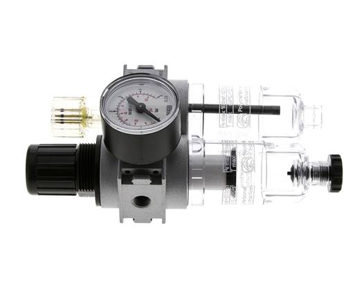 FRL 2-Delig G1/8'' 700l/min 0.1-3.0bar/1-44psi Semi-Auto 40 mm Manometer Polycarbonaat Multifix 0