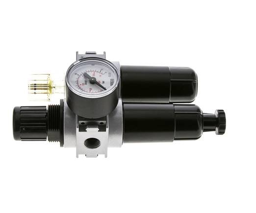 FRL 2-Delig G1/4'' 700l/min 0.5-10.0bar/7-145psi Semi-Auto 40 mm Manometer Metaal Multifix 0