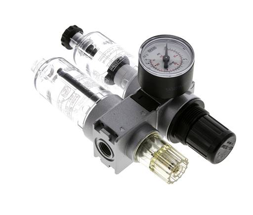 FRL 2-Delig G1/4'' 700l/min 0.5-10.0bar/7-145psi Semi-Auto 40 mm Manometer Polycarbonaat Multifix 0
