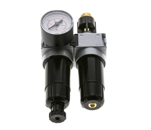 FRL 2-Delig G1/8'' 700l/min 0.5-10.0bar/7-145psi Semi-Auto 40 mm Manometer Metaal Multifix 0