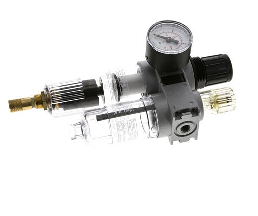 FRL 2-Delig G1/8'' 700l/min 0.5-10.0bar/7-145psi Auto 40 mm Manometer Polycarbonaat Multifix 0