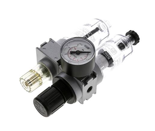 FRL 2-Delig G1/8'' 700l/min 0.1-3.0bar/1-44psi Semi-Auto 40 mm Manometer Polycarbonaat Multifix 0