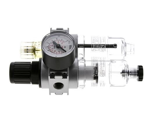 FRL 2-Delig G1/4'' 700l/min 0.2-6.0bar/3-87psi Semi-Auto 40 mm Manometer Polycarbonaat Multifix 0