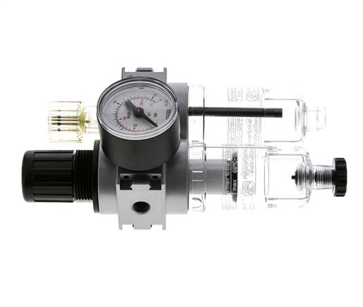 FRL 2-Delig G1/8'' 700l/min 0.5-10.0bar/7-145psi Semi-Auto 40 mm Manometer Polycarbonaat Multifix 0