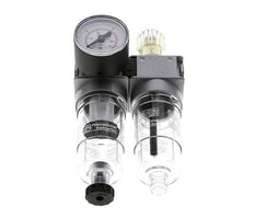 FRL 2-Delig G1/4'' 700l/min 0.5-10.0bar/7-145psi Semi-Auto 40 mm Manometer Polycarbonaat Multifix 0