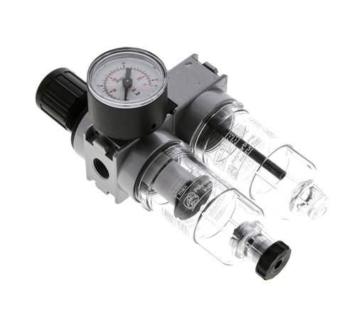 FRL 2-Delig G1/4'' 700l/min 0.5-10.0bar/7-145psi Semi-Auto 40 mm Manometer Polycarbonaat Multifix 0