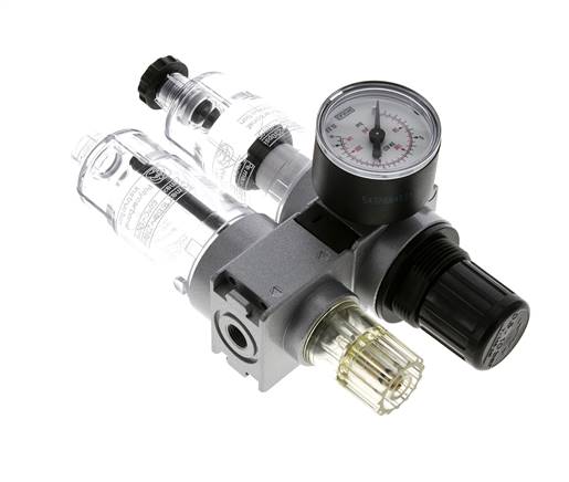 FRL 2-Delig G1/8'' 700l/min 0.5-10.0bar/7-145psi Semi-Auto 40 mm Manometer Polycarbonaat Multifix 0