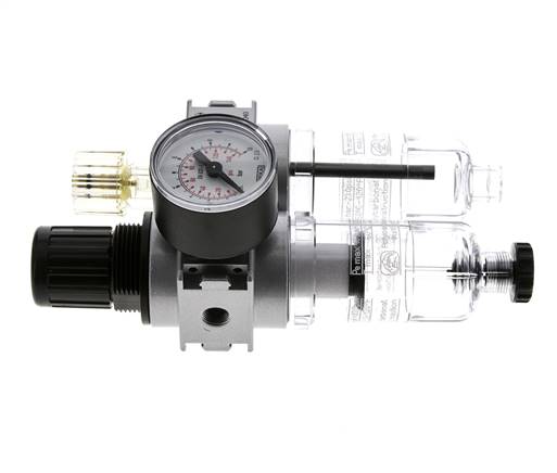 FRL 2-Delig G1/8'' 700l/min 0.2-6.0bar/3-87psi Semi-Auto 40 mm Manometer Polycarbonaat Multifix 0