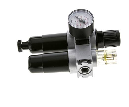 FRL 2-Delig G1/4'' 700l/min 0.5-10.0bar/7-145psi Semi-Auto 40 mm Manometer Metaal Multifix 0