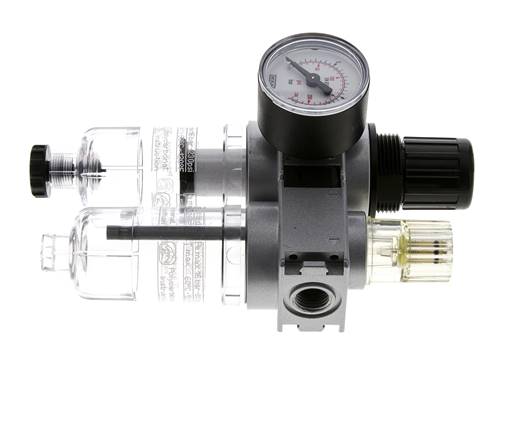FRL 2-Delig G1/4'' 700l/min 0.5-10.0bar/7-145psi Semi-Auto 40 mm Manometer Polycarbonaat Multifix 0