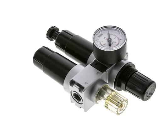 FRL 2-Delig G1/4'' 700l/min 0.5-10.0bar/7-145psi Semi-Auto 40 mm Manometer Metaal Multifix 0
