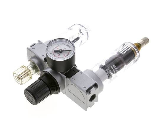 FRL 3-Delig G1/4'' 750l/min 0.5-10.0bar/7-145psi Auto (Gesloten Zonder Druk) 40 mm Manometer Polycarbonaat Multifix 0