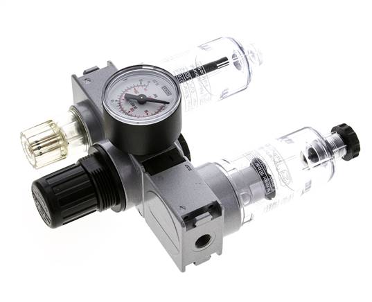 FRL 3-Delig G1/8'' 750l/min 0.5-10.0bar/7-145psi Semi-Auto 40 mm Manometer Polycarbonaat Multifix 0