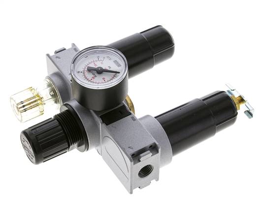 FRL 3-Delig G1/4'' 750l/min 0.5-10.0bar/7-145psi Semi-Auto 40 mm Manometer Metaal Multifix 0