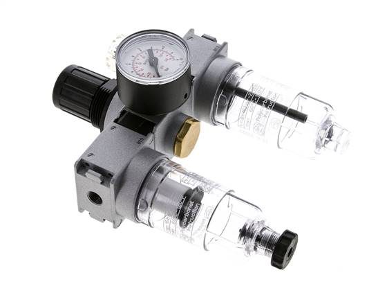 FRL 3-Delig G1/8'' 750l/min 0.2-6.0bar/3-87psi Semi-Auto 40 mm Manometer Polycarbonaat Multifix 0