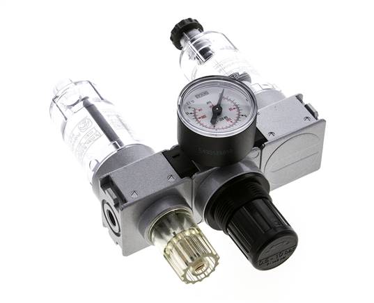 FRL 3-Delig G1/8'' 750l/min 0.5-10.0bar/7-145psi Semi-Auto 40 mm Manometer Polycarbonaat Multifix 0