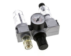 FRL 3-Delig G1/8'' 750l/min 0.2-6.0bar/3-87psi Semi-Auto 40 mm Manometer Polycarbonaat Multifix 0