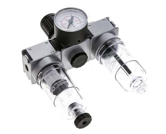 FRL 3-Delig G1/8'' 750l/min 0.5-10.0bar/7-145psi Semi-Auto 40 mm Manometer Polycarbonaat Multifix 0