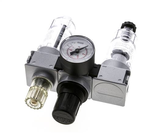 FRL 3-Delig G1/8'' 750l/min 0.5-10.0bar/7-145psi Semi-Auto 40 mm Manometer Polycarbonaat Multifix 0