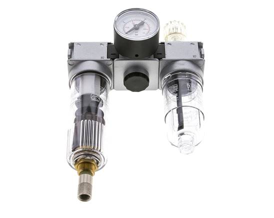 FRL 3-Delig G1/4'' 750l/min 0.5-10.0bar/7-145psi Auto (Gesloten Zonder Druk) 40 mm Manometer Polycarbonaat Multifix 0