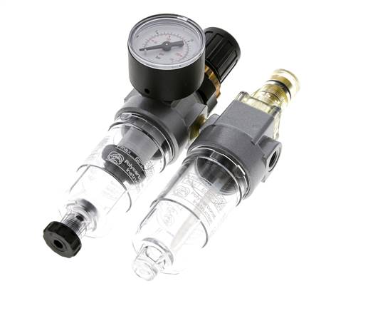 FRL 2-Delig G1/8'' 350l/min 0.5-10.0bar/7-145psi Semi-Automatisch Polycarbonaat Standaard 0