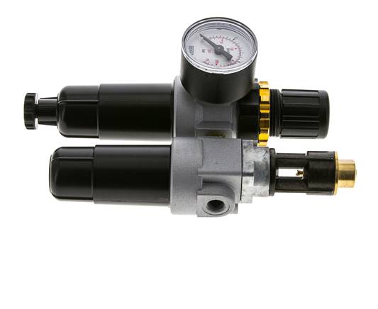 FRL 2-Delig G1/8'' 350l/min 0.5-10.0bar/7-145psi Semi-Auto Metalen Standaard 0