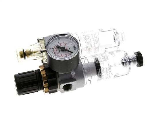 FRL 2-Delig G1/4'' 350l/min 0.5-6.0bar/7-87psi Semi-Automatisch Polycarbonaat Standaard 0