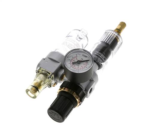 FRL 2-Delig G1/8'' 350l/min 0.5-6.0bar/7-87psi Auto Polycarbonaat Standaard 0