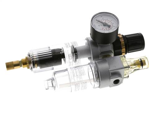 FRL 2-Delig G1/8'' 350l/min 0.5-6.0bar/7-87psi Auto Polycarbonaat Standaard 0