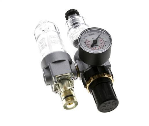 FRL 2-Delig G1/4'' 350l/min 0.5-6.0bar/7-87psi Semi-Automatisch Polycarbonaat Standaard 0