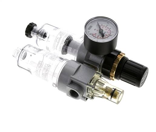 FRL 2-Delig G1/4'' 350l/min 0.5-6.0bar/7-87psi Semi-Automatisch Polycarbonaat Standaard 0