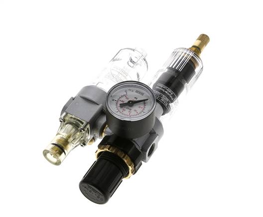 FRL 2-Delig G1/4'' 350l/min 0.5-16.0bar/7-232psi Auto Polycarbonaat Standaard 0