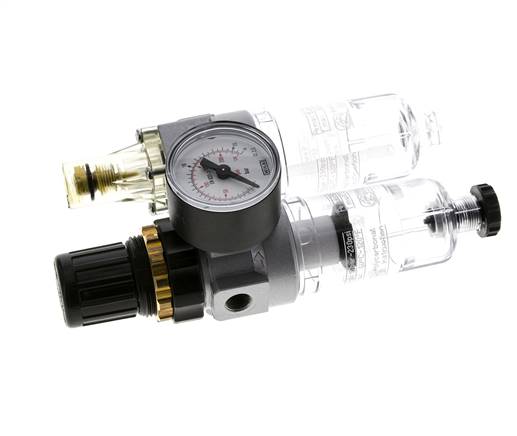 FRL 2-Delig G1/8'' 350l/min 0.5-10.0bar/7-145psi Semi-Automatisch Polycarbonaat Standaard 0