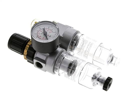 FRL 2-Delig G1/4'' 350l/min 0.5-6.0bar/7-87psi Semi-Automatisch Polycarbonaat Standaard 0