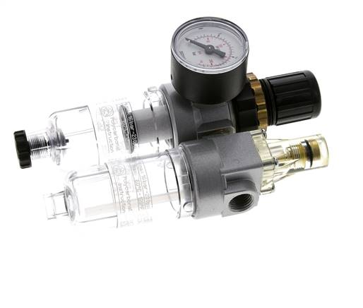 FRL 2-Delig G1/4'' 350l/min 0.5-10.0bar/7-145psi Semi-Automatisch Polycarbonaat Standaard 0