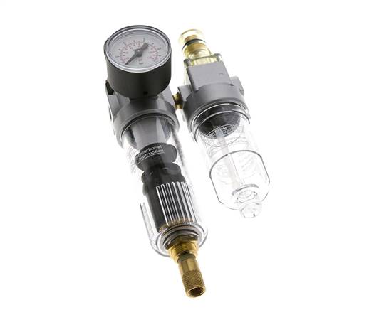 FRL 2-Delig G1/8'' 350l/min 0.5-6.0bar/7-87psi Auto Polycarbonaat Standaard 0
