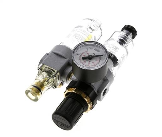 FRL 2-Delig G1/8'' 350l/min 0.5-16.0bar/7-232psi Semi-Automatisch Polycarbonaat Standaard 0