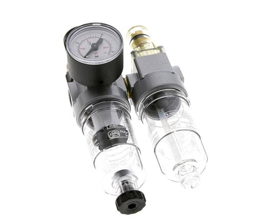 FRL 2-Delig G1/4'' 350l/min 0.5-10.0bar/7-145psi Semi-Automatisch Polycarbonaat Standaard 0